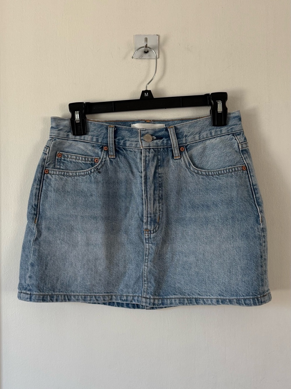 Classic Light Blue Denim Mini Skirt aritzia denim forum